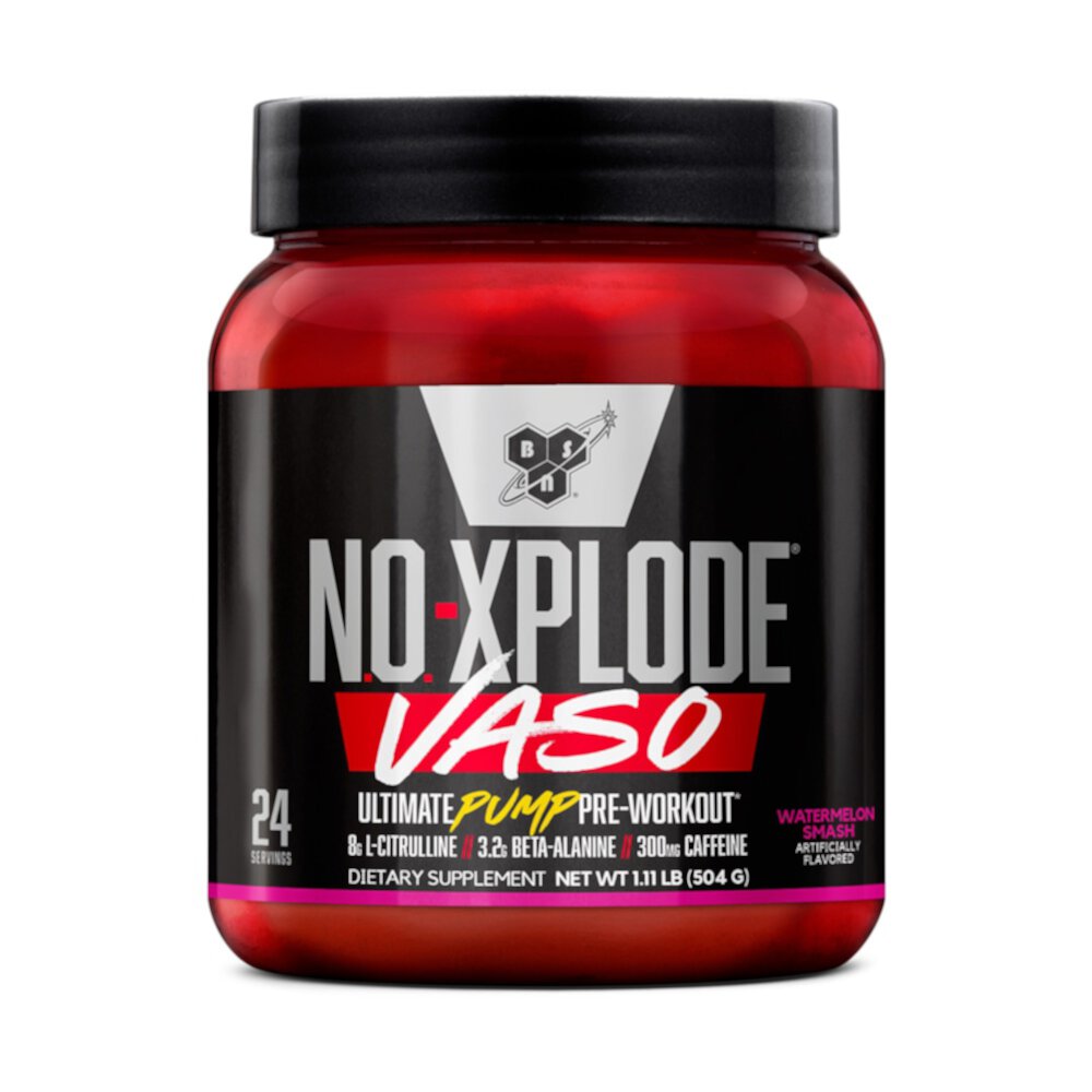 NO-Xplode Vaso - Ultimate Pump Pre-Workout Watermelon Smash -- 24 Servings (Порции) BSN