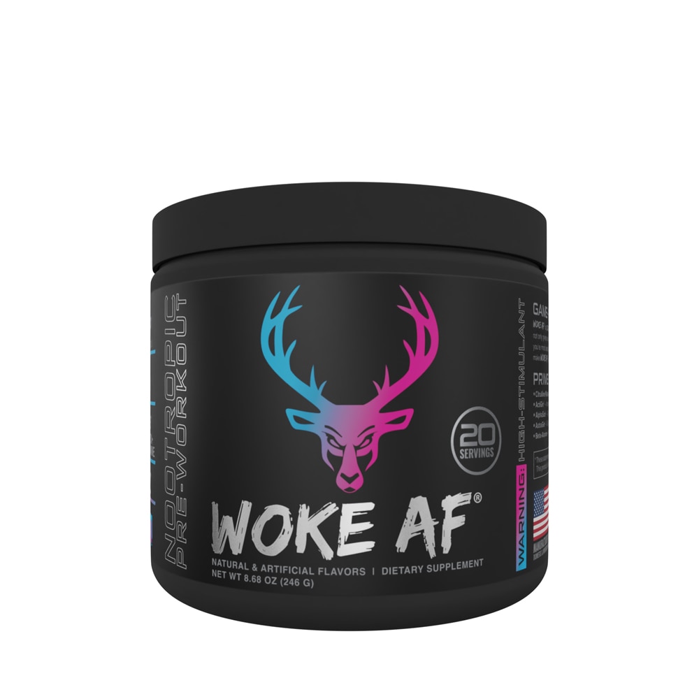 Woke AF High-Stimulant Pre-Workout Miami -- 8.68 oz (Унции) Bucked Up