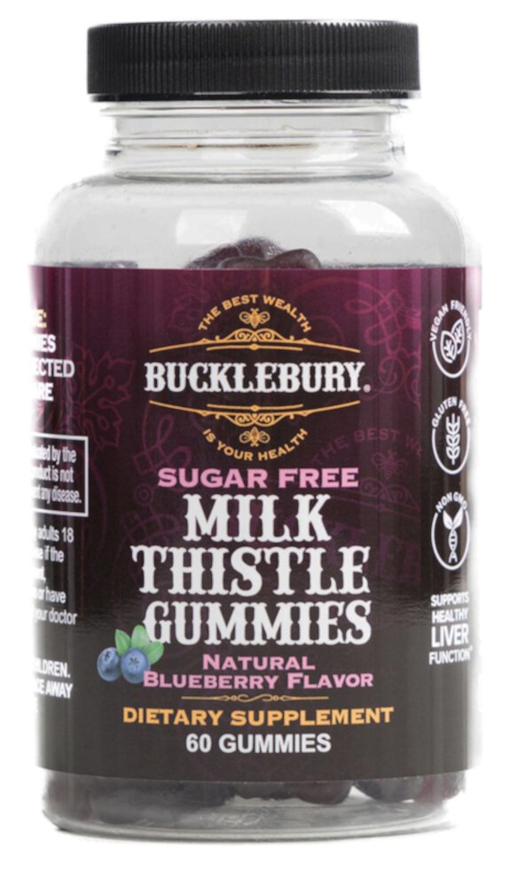 Жевательные конфеты с расторопшей без сахара — 60 жевательных конфет Bucklebury