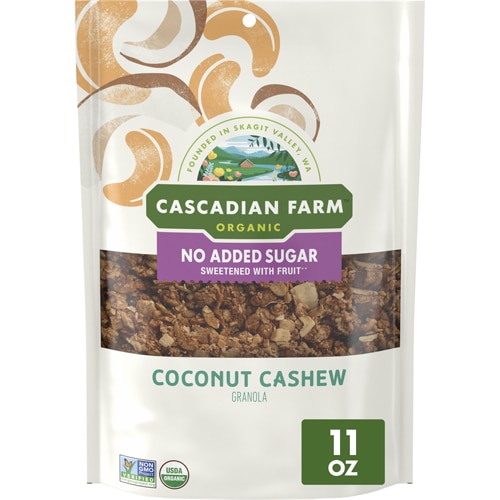 Granola No Added Sugar Coconut Cashew -- 11 oz Cascadian Farm