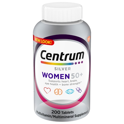 Мультивитамин для женщин 50+ - Поддержка памяти и когнитивных функций - 200 таблеток - Centrum Centrum
