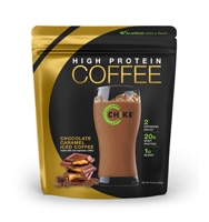 Кофе со льдом, шоколадная карамель с высоким содержанием белка — 15,3 унции Chike Nutrition