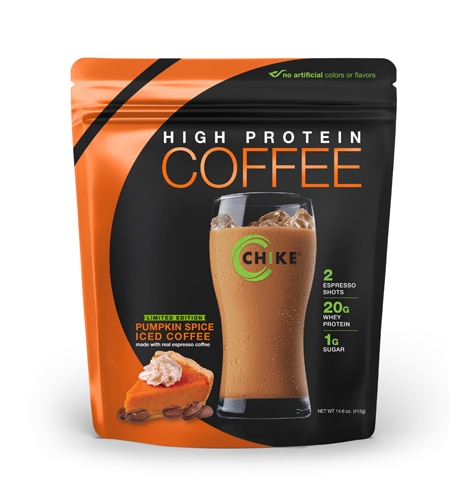 High Protein Iced Coffee Pumpkin Spice -- 14.6 oz (Унции) Chike Nutrition