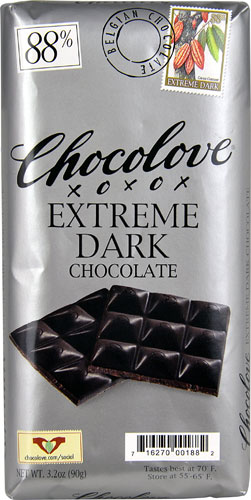 Кошерный темный шоколад Extreme 88% — 3,2 унции Chocolove