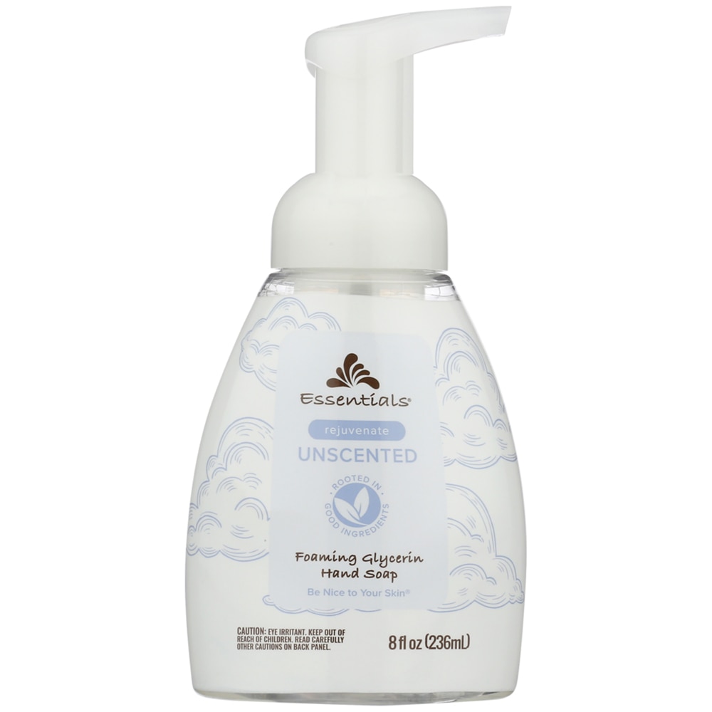 Essentials — Пенящееся глицериновое мыло для рук без запаха, 8 жидких унций Clearly Natural