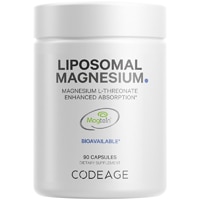 Liposomal Magnesium L-Threonate Supplement Magtein Magnesium Threonate -- 90 Capsules (Капсулы) Codeage