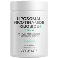 Липосомальная добавка никотинамид-рибозида, 500 мг NR+ бетаина, безводный птеростильбен, 60 капсул Codeage