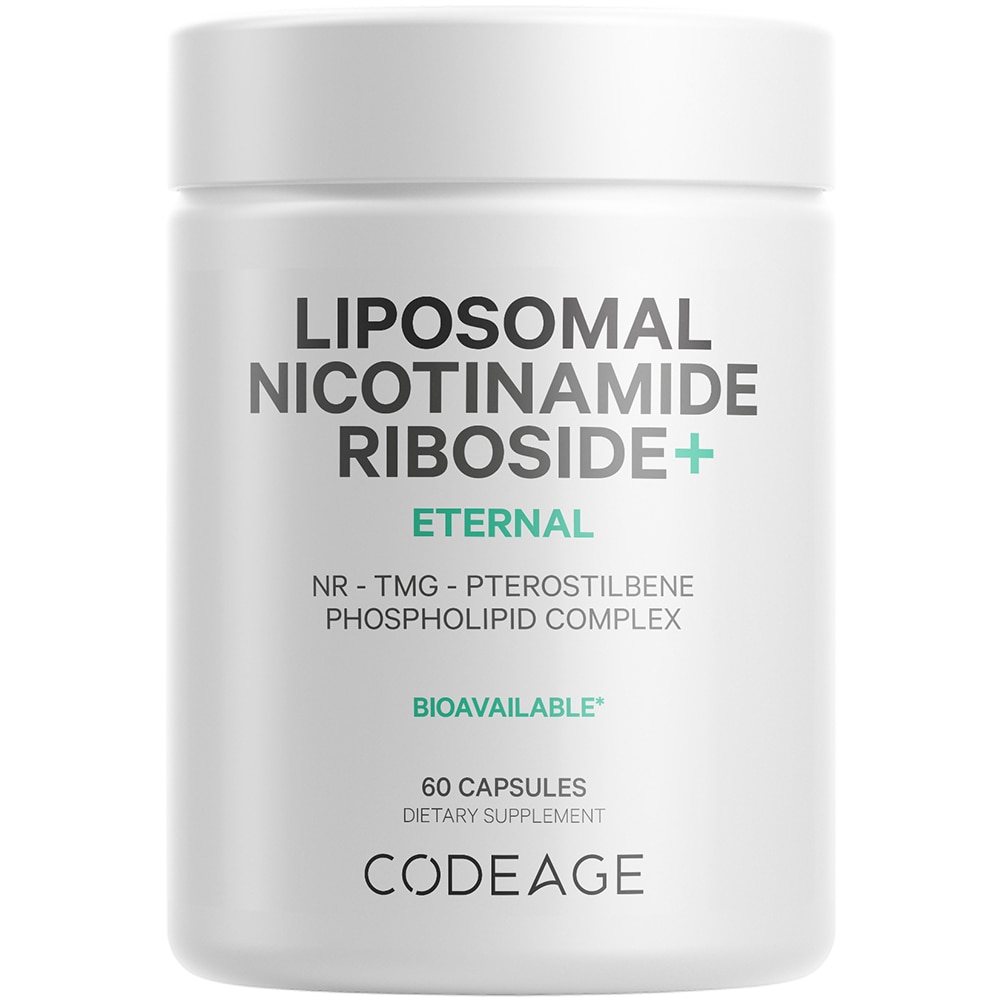 Liposomal Nicotinamide Riboside Supplement 500 mg NR+ Betaine Anhydrous Pterostilbene -- 60 Capsules (Капсулы) Codeage