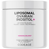 Liposomal Ovarian Inositol Powder (Порошок) - Myo & D-Chiro-Inositol - Folate CoQ10 Phytosome Mixed Berry -- 5.2 oz (Унции) Codeage