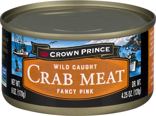 Non-GMO Wild Caught Crab Meat -- 6 oz Crown Prince