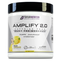 Amplify 2.0 - Non-Stim Pump Pre Workout - 40 Servings (Порции) Sour Lemonade -- 9.87 oz (Унции) Cutler Nutrition