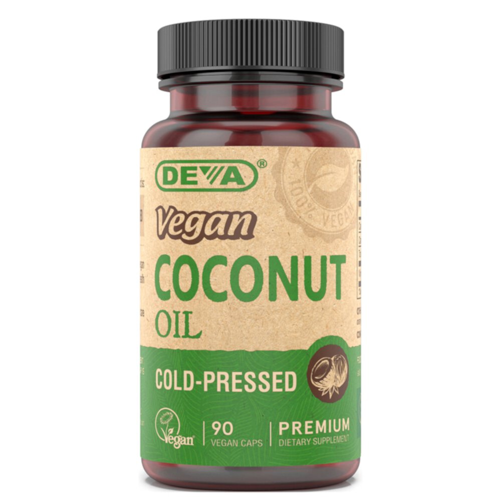 Веганское кокосовое масло — 90 веганских капсул Deva