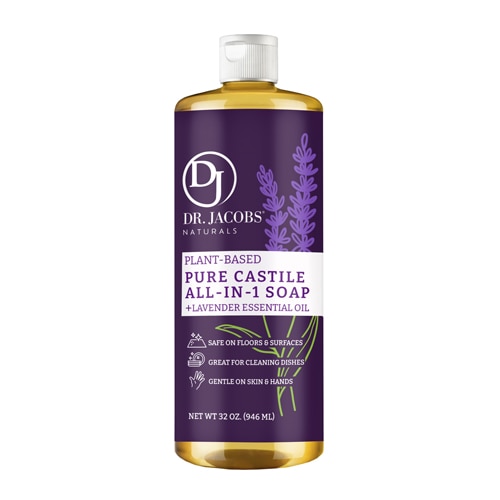 Naturals Pure Castile Универсальное мыло «Лаванда» — 32 жидких унции Dr. Jacobs