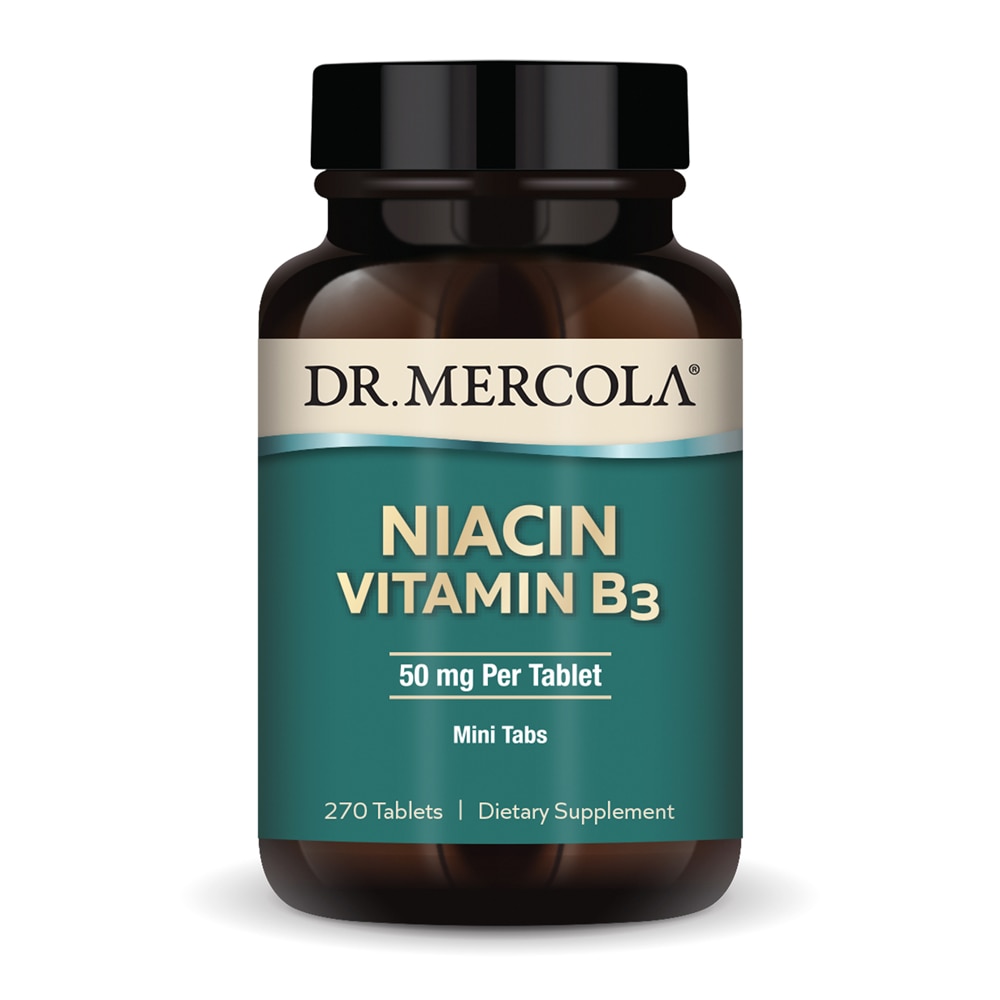 Ниацин Витамин B3 — 50 мг — 270 таблеток Dr. Mercola