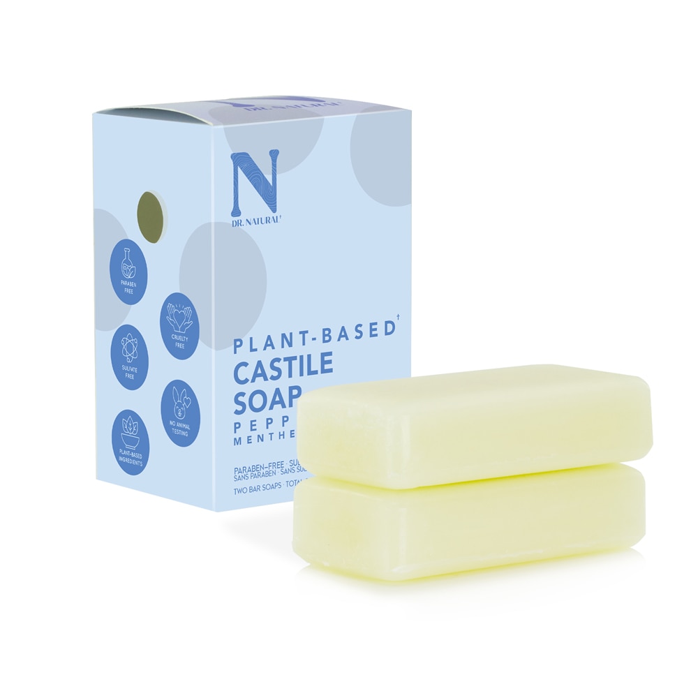 Кастильское мыло — перечная мята — по 4 унции / упаковка из 2 шт. Dr. Natural