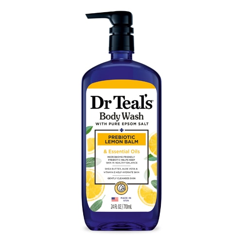 Body Wash with Pure Epsom Salt - Prebiotic Lemon Balm -- 24 fl oz Dr Teal's