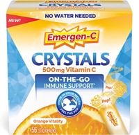 Crystals On-The-Go Поддержка иммунитета Orange Vitality — 56 упаковок в виде стиков Emergen-C