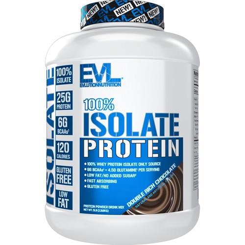 Шоколад с двойным содержанием 100% изолята протеина — 5 фунтов EVLution Nutrition