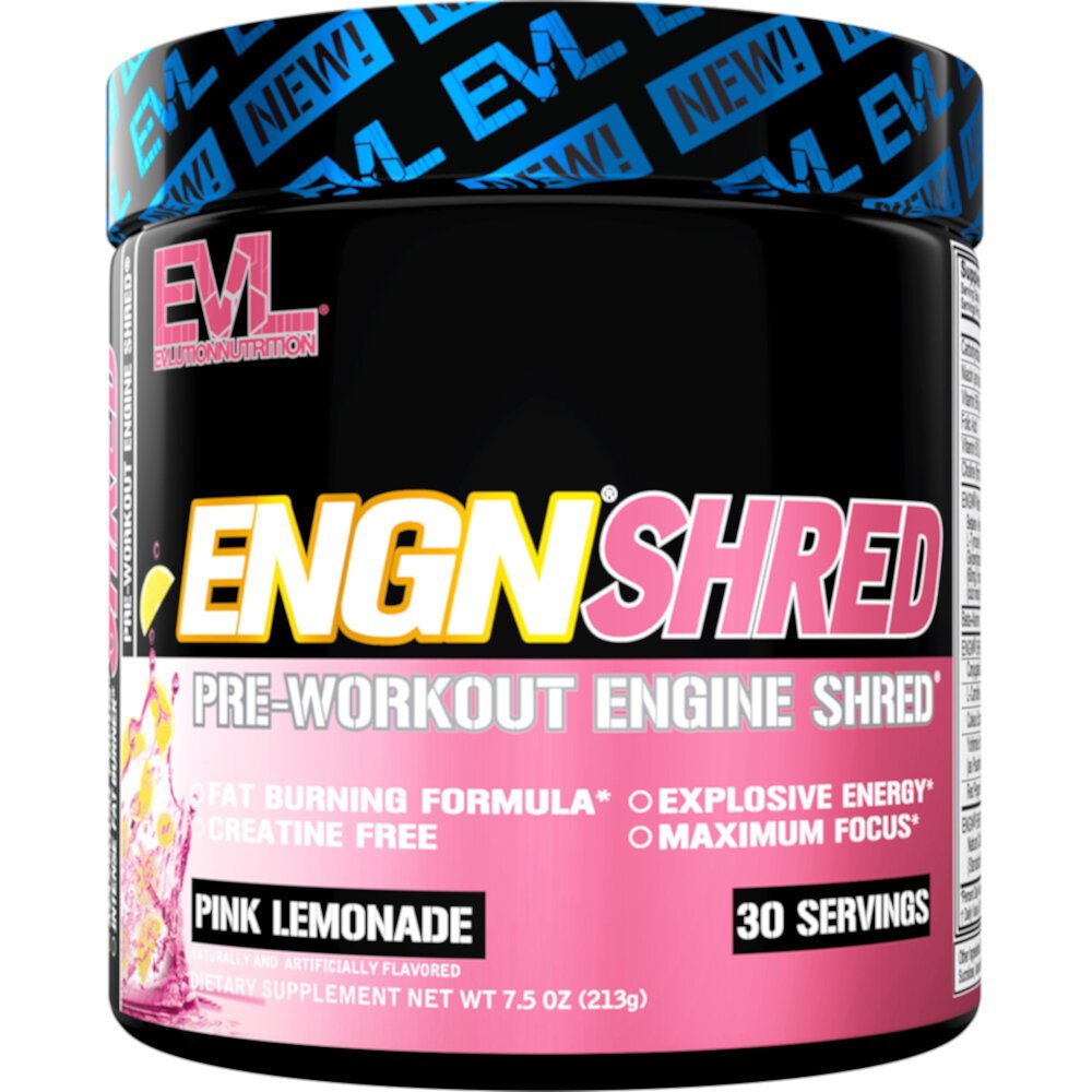 ENGN Shred Розовый лимонад перед тренировкой – 30 порций EVLution Nutrition