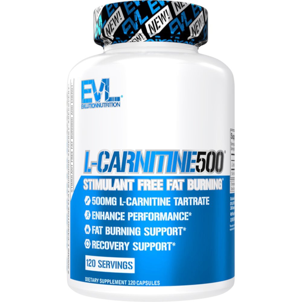 L-Carnitine500 -- 120 Capsules (Капсулы) EVLution Nutrition