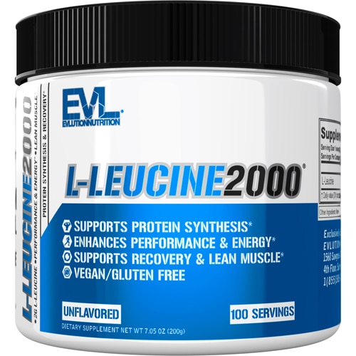 L-Leucine2000 Порошок без вкуса, 100 порций EVLution Nutrition