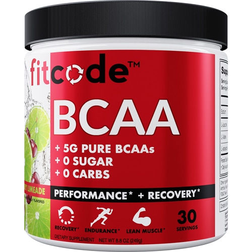 BCAA - 30 Servings (Порции) Cherry Limeade -- 8.78 oz (Унции) FITCODE