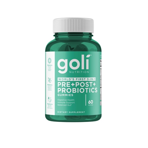 Жевательные резинки Pre + Pro + Post Biotic 60 шт - Веганские, Без Глютена Goli Nutrition