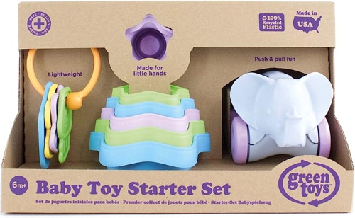 Подарочный набор детских игрушек, пластик, не содержащий BPA, для ребенка 6 месяцев + 3 игрушки — 1 комплект Green Toys