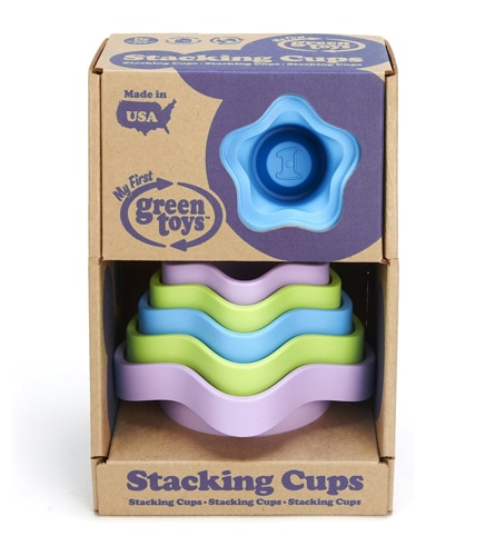 Стаканчики-штабелеры, не содержащие бисфенол-А, для детей от 6 месяцев и более 6 предметов — 1 комплект Green Toys