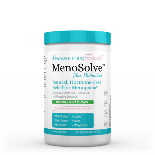 Female - MenoSolve Plus Probiotics Powder (Порошок) Original Mint -- 30 Servings (Порции) Greens First