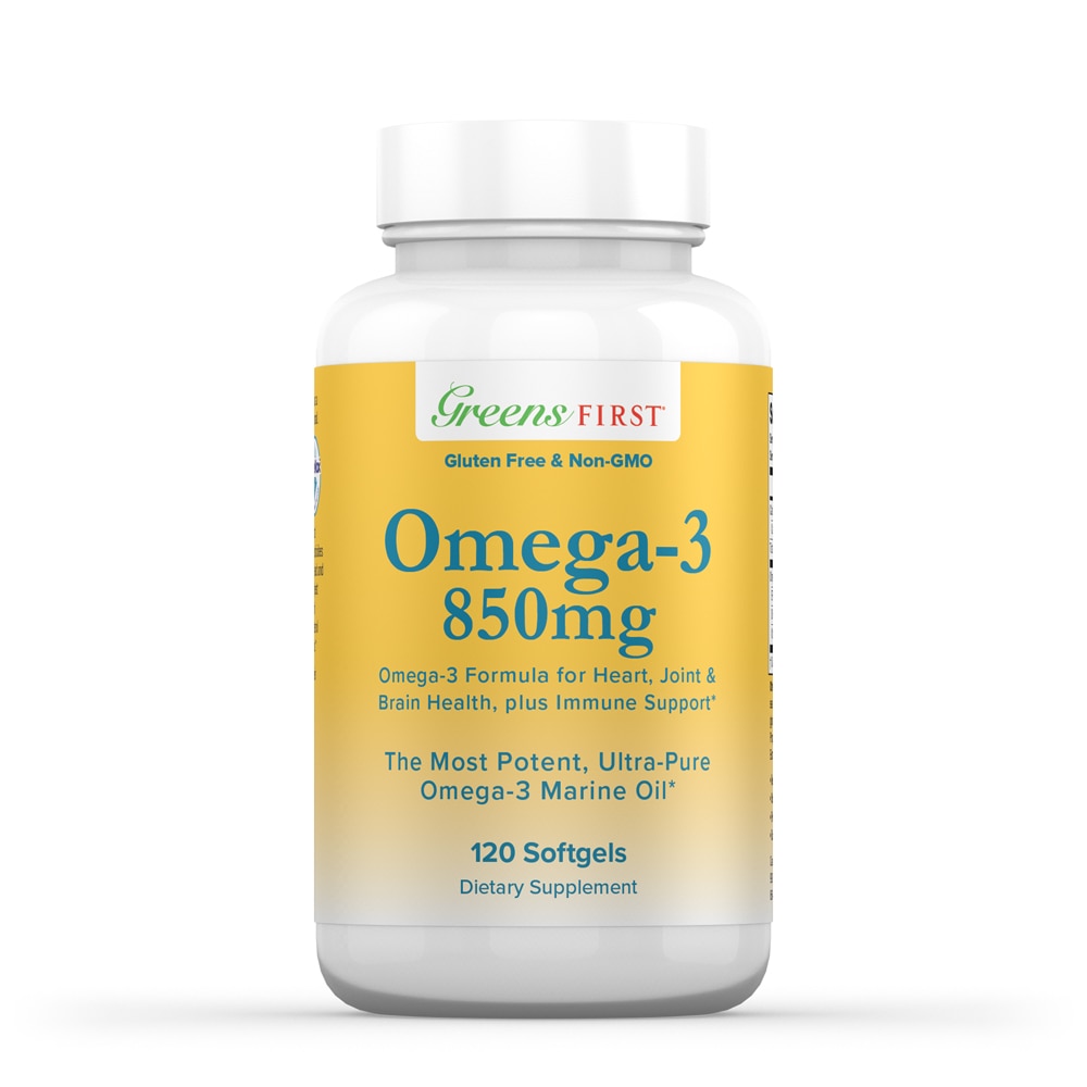 Омега-3 – 850 мг – 120 мягких таблеток Greens First