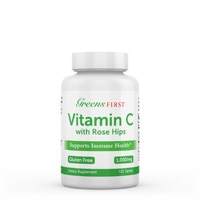 Витамин С с шиповником — 1000 мг — 120 таблеток Greens First