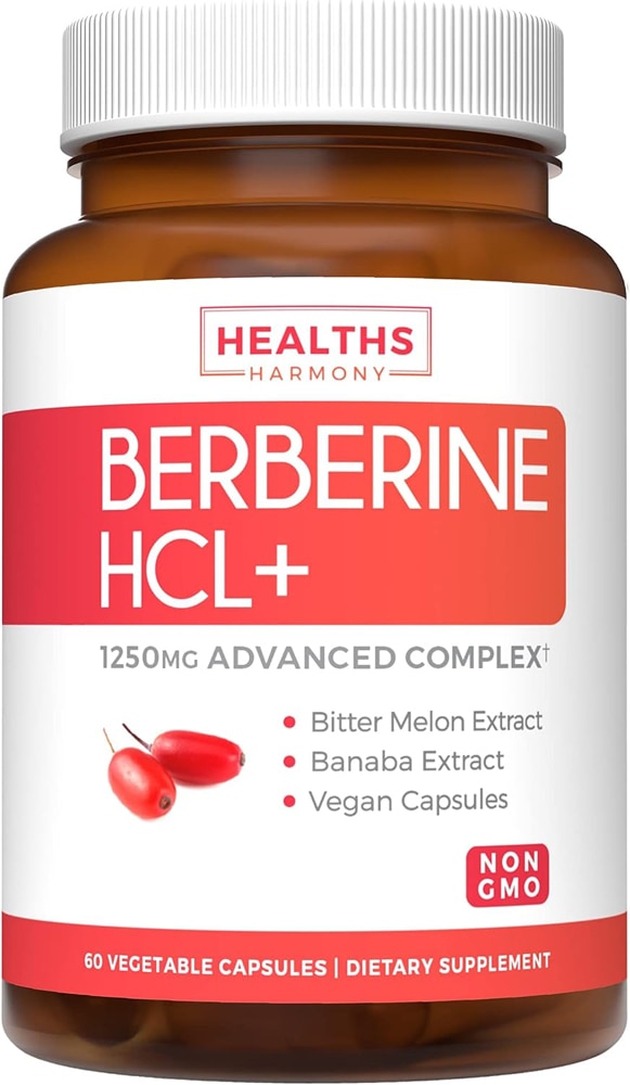 Берберин HCL Plus - 60 растительных капсул - Healths Harmony Healths Harmony