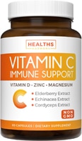 Капсулы для поддержки иммунитета с витамином С, 60 капсул Healths Harmony