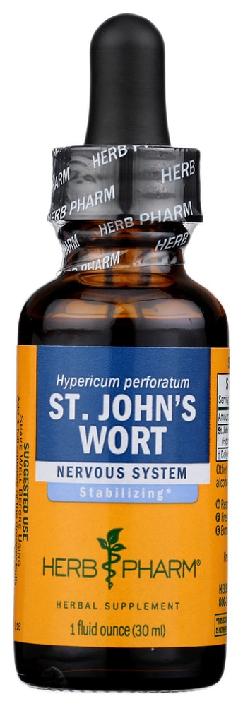 St Johns Wort Nervous System -- 1 fl oz (Жидкие унции) Herb Pharm