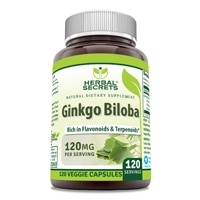 Гинкго Билоба — 120 мг — 120 растительных капсул Herbal Secrets