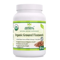 Organic Ground Flaxseeds -- 2 lbs Herbal Secrets