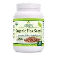 Органическое цельное льняное семя — 2 фунта Herbal Secrets