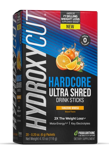 Ультра Шред Дринк Стикс с параксантином и электролитами, 20 порций Hydroxycut