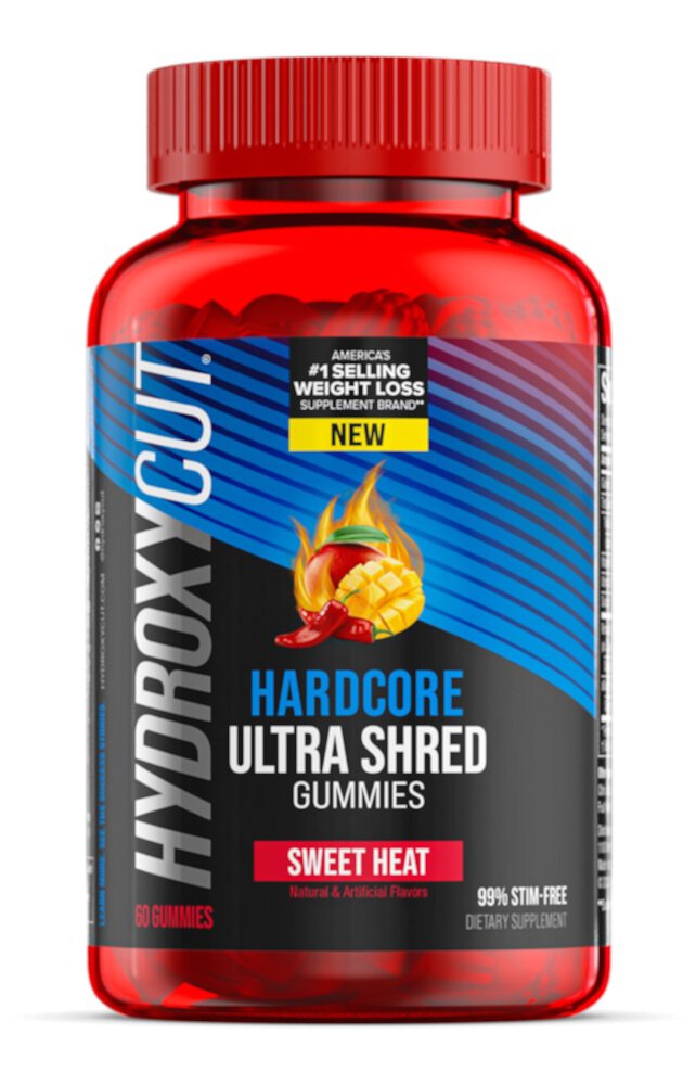 Hardcore Ultra Shred Gummies (Жевательные конфеты) Sweet Heat -- 60 Gummies Hydroxycut