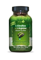 L-цитруллин + L-аргинин для мужчин, 60 мягких таблеток с жидкостью Irwin Naturals