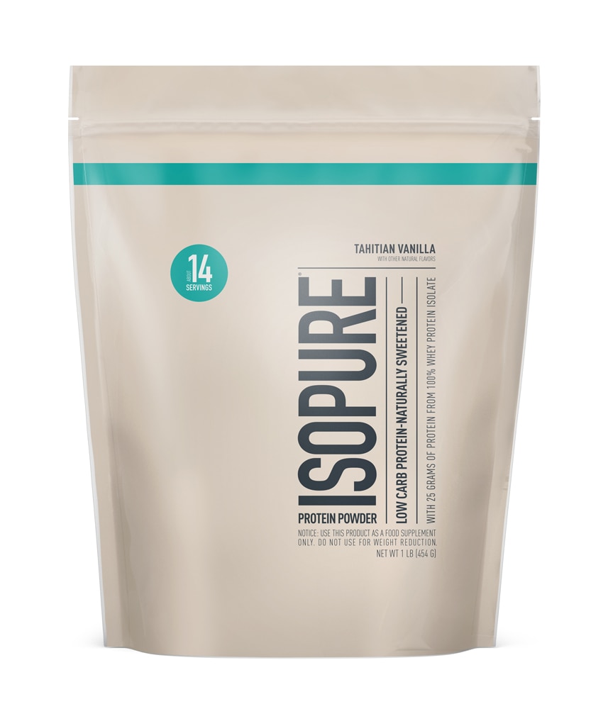 Low Carb Protein-Naturally Sweetened Powder (Порошок) Tahitian Vanilla -- 14 Servings (Порции) Isopure