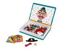 MAGNETI'BOOK Crazy Faces Boy набор из 12 предметов для 3 лет + -- 1 комплект Janod Toys