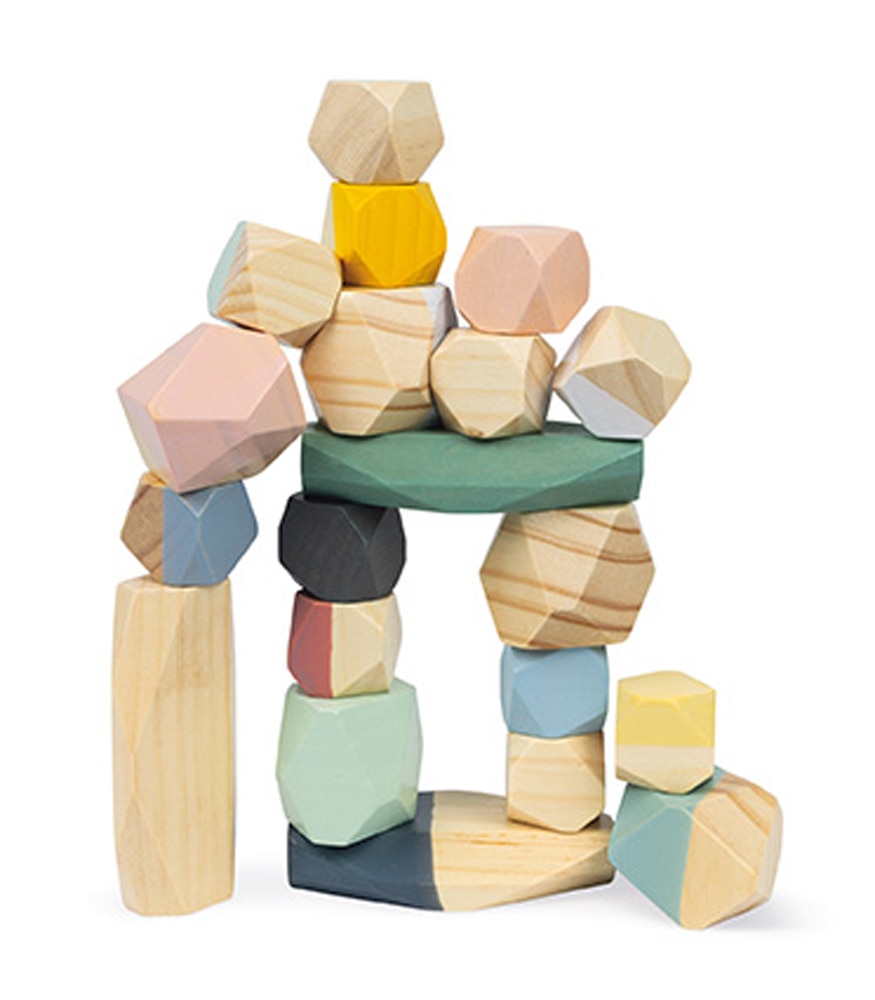 SWEET COCOON Набор деревянных камней, 20 шт., для детей от 2 лет — 1 комплект Janod Toys