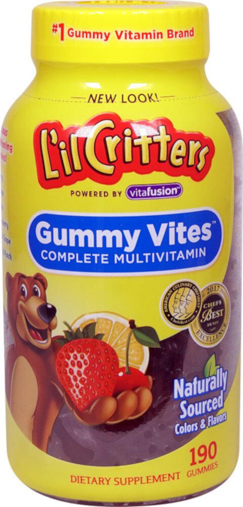 Gummy Vites™ Complete Assorted Fruit -- 190 Gummy Bears L'il Critters