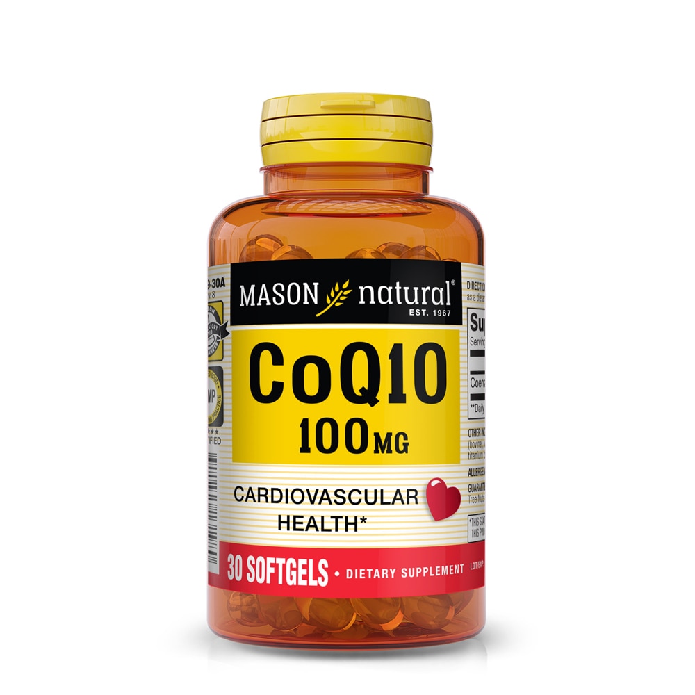 Co Q-10 -- 100 mg - 30 Softgels (Мягкие капсулы) Mason Natural