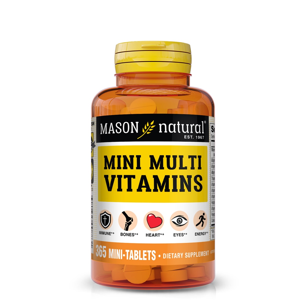 Mini Multi Vitamins -- 365 Mini Tablets (Таблетки) Mason Natural