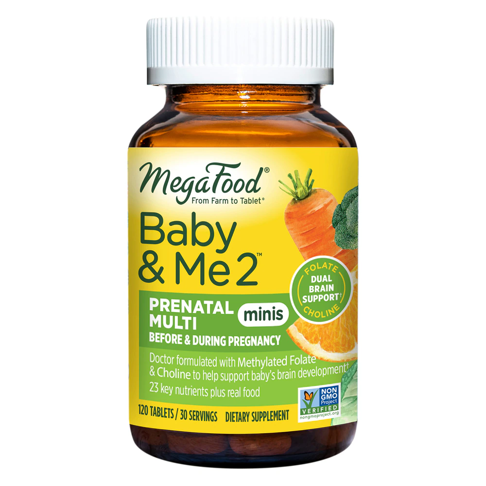 Baby & Me 2 Prenatal Multivitamin Minis with Folate and Choline -- 120 Tablets (Таблетки) MegaFood