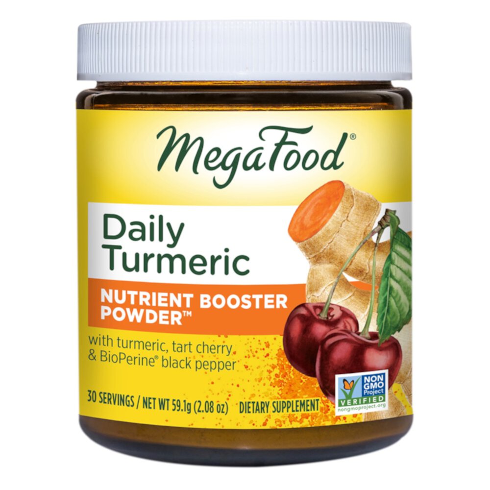 Daily Turmeric Nutrient Booster Powder (Порошок) with Black Pepper -- 2.08 oz (Унции) MegaFood