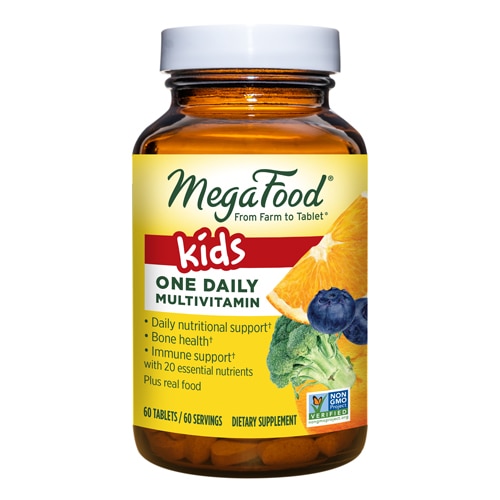 Мультивитамины для детей One Daily с витамином C, витамином D и витамином B, 60 таблеток MegaFood